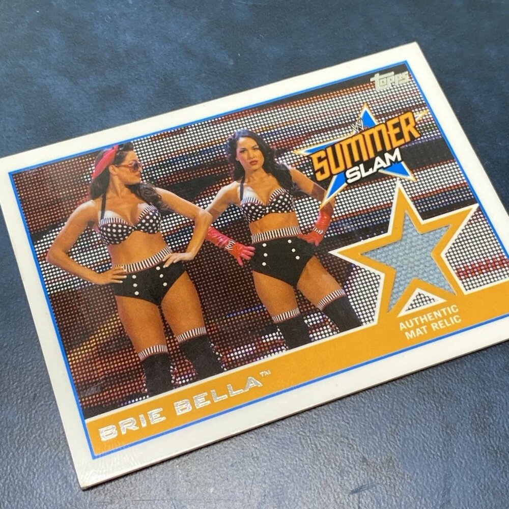 Brie Bella WWE SummerSlam 2013 Authentic Mat Relic Card